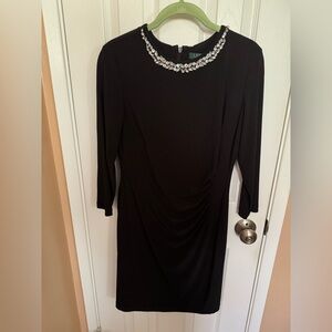 Lauren LBD with Gorgeous Jeweled Neckline